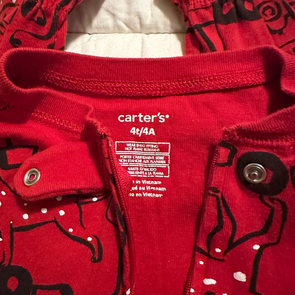 Carter's Bright Red Kids Overalls - Picture 2 of 2